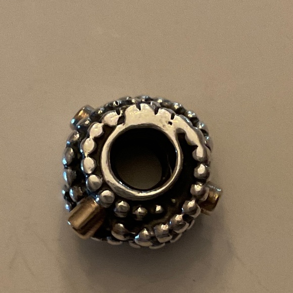 Pandora 925 14K Gold Diamond Entangled Beauty Rare Retired Bead Charm - Picture 5 of 6